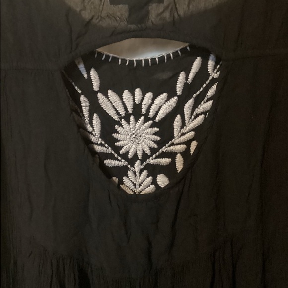 Women’s Fashion Fuse Embroidered Boho Smock Top Tunic Mini Dress Size L - Picture 5 of 5